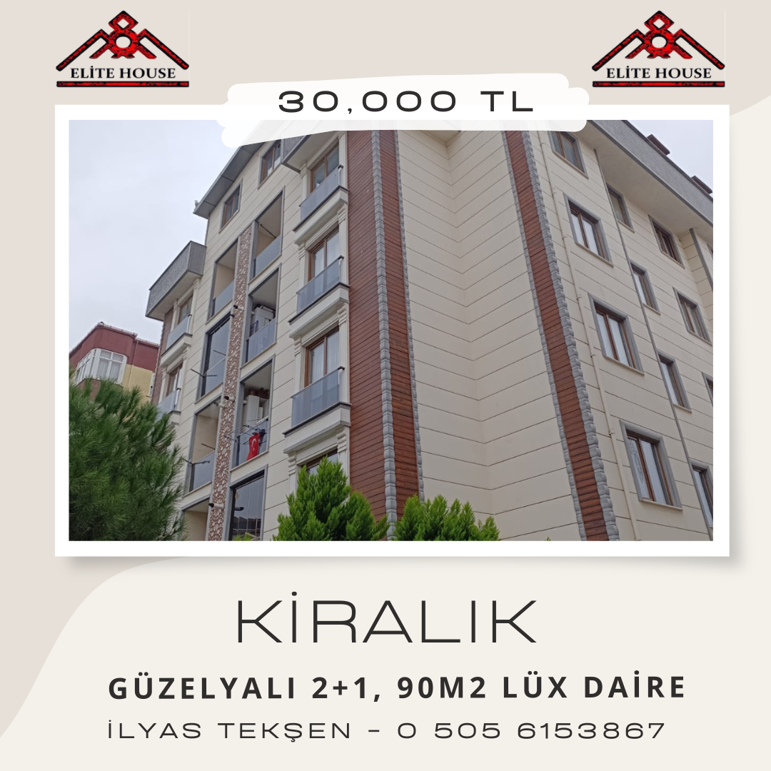 Güzelyalı merkezi konum 2+1 90m2 lüx daire